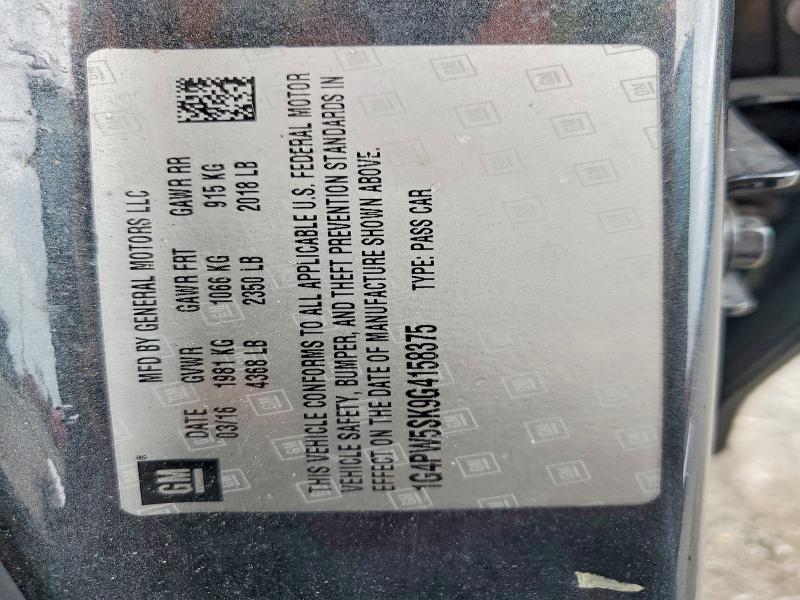 Продаж на аукціоні авто 2016 Buick Verano, vin: 1G4PW5SK9G4158375, номер лоту: 66622546