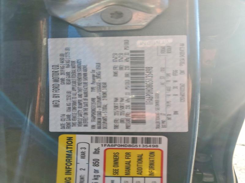 67036686 :رقم المزاد ، 1FA6P0HD8G5135498 vin ، 2016 Ford Fusion مزاد بيع