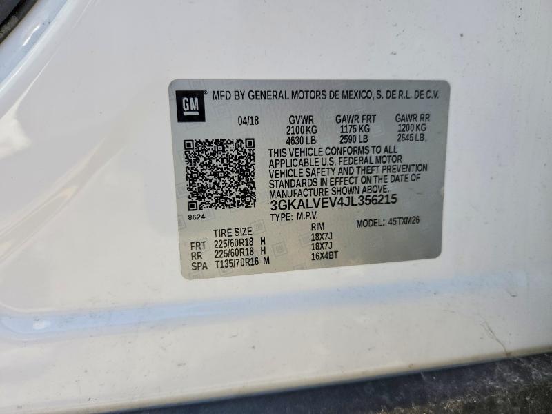 Продаж на аукціоні авто 2018 Gmc Terrain, vin: 3GKALVEV4JL356215, номер лоту: 64816916