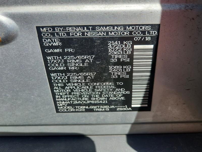 Aukcja sprzedaży 2018 Nissan Rogue, vin: KNMAT2MVXJP615421, numer aukcji: 66015916