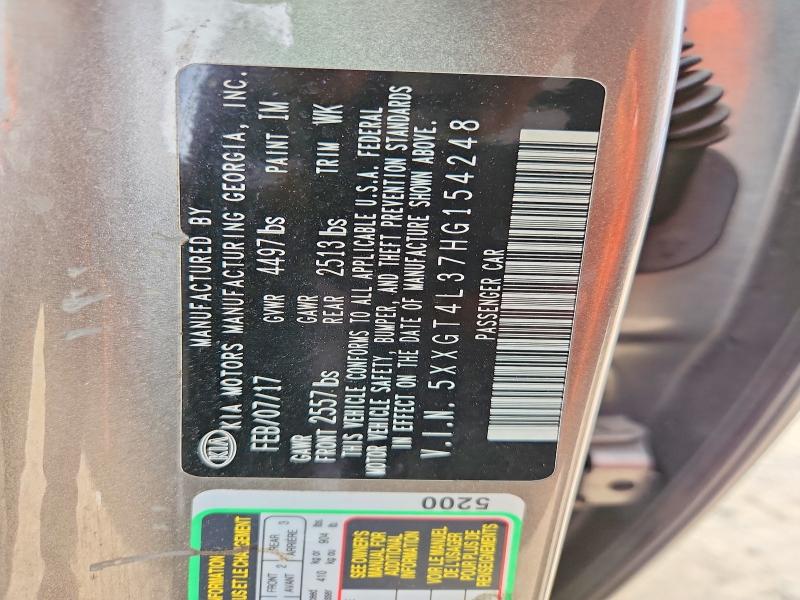 66752406 :رقم المزاد ، 5XXGT4L37HG154248 vin ، 2017 Kia Optima مزاد بيع