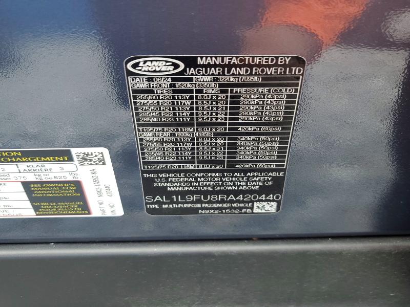 Продажа на аукционе авто 2024 Land Rover Range Rover Sport, vin: SAL1L9FU8RA420440, номер лота: 63925636