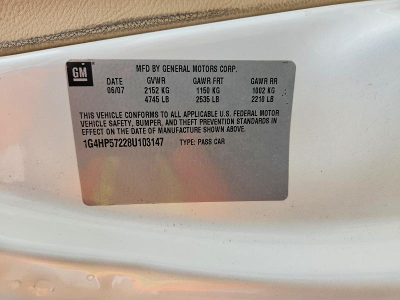 65083406 :رقم المزاد ، 1G4HP57228U103147 vin ، 2008 Buick Lucerne مزاد بيع