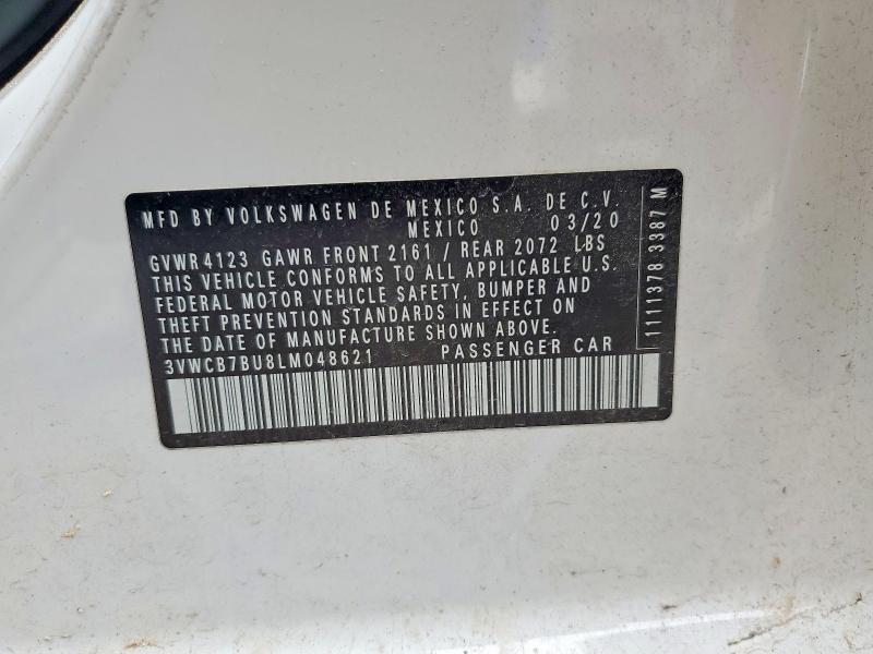 Aukcja sprzedaży 2020 Volkswagen Jetta, vin: 3VWCB7BU8LM048621, numer aukcji: 67354976