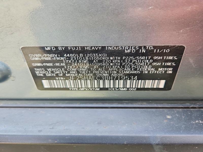 Aukcja sprzedaży 2011 Subaru Forester, vin: JF2SHAEC3BH719534, numer aukcji: 66639166