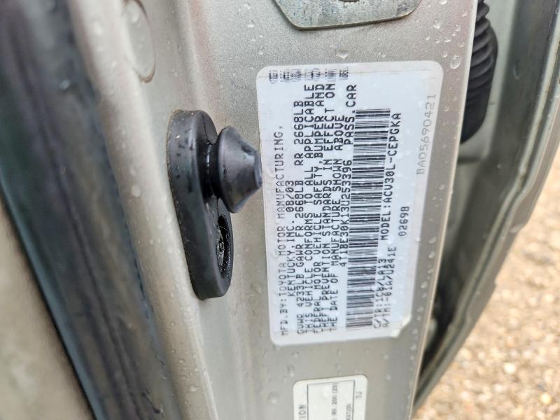 65170086 :رقم المزاد ، 4T1BE30K13U253396 vin ، 2003 Toyota Camry مزاد بيع