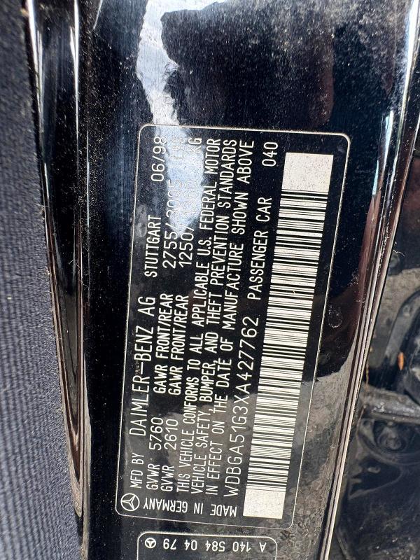Продаж на аукціоні авто 1999 Mercedes-benz S, vin: WDBGA51G3XA427762, номер лоту: 66594856