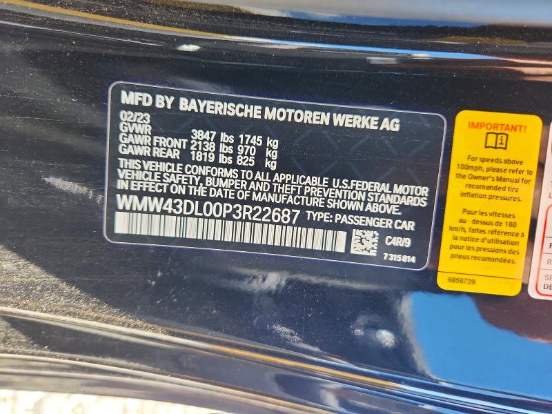 Aukcja sprzedaży 2023 Mini Cooper, vin: WMW43DL00P3R22687, numer aukcji: 65173976