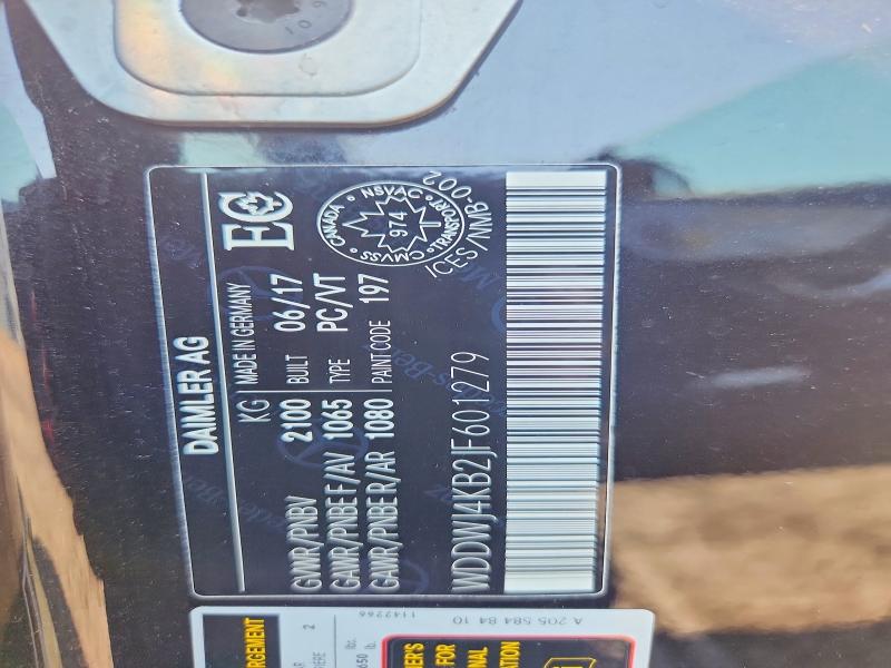 63605576 :رقم المزاد ، WDDWJ4KB2JF601279 vin ، 2018 Mercedes-benz C مزاد بيع