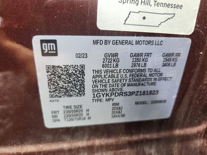 Aukcja sprzedaży 2023 Cadillac Xt6, vin: 1GYKPDRS3PZ181823, numer aukcji: 65114156