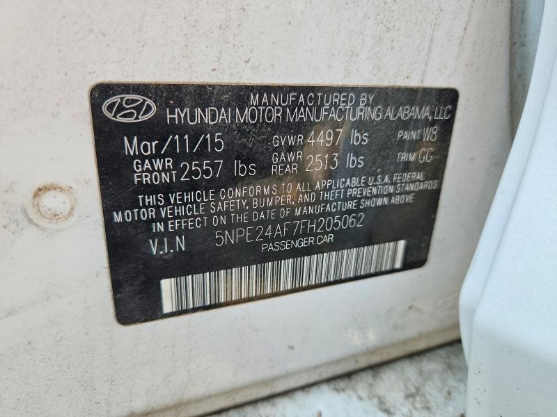 64412196 :رقم المزاد ، 5NPE24AF7FH205062 vin ، 2015 Hyundai Sonata مزاد بيع