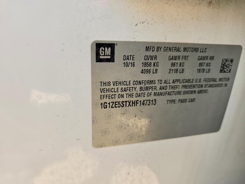 Продажа на аукционе авто 2017 Chevrolet Malibu, vin: 1G1ZE5STXHF147313, номер лота: 63853486