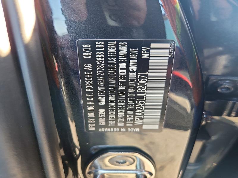 Aukcja sprzedaży 2018 Porsche Macan, vin: WP1AA2A51JLB20671, numer aukcji: 63703886
