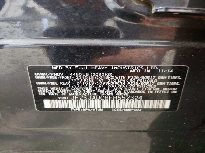 Продажа на аукционе авто 2015 Subaru Forester, vin: JF2SJADC6FH552324, номер лота: 63128376