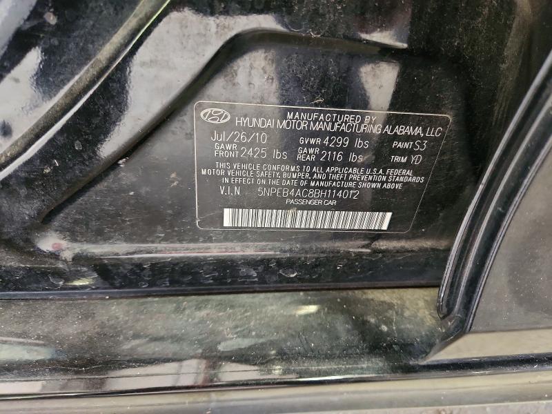 Продажа на аукционе авто 2011 Hyundai Sonata, vin: 5NPEB4AC8BH114012, номер лота: 63798376