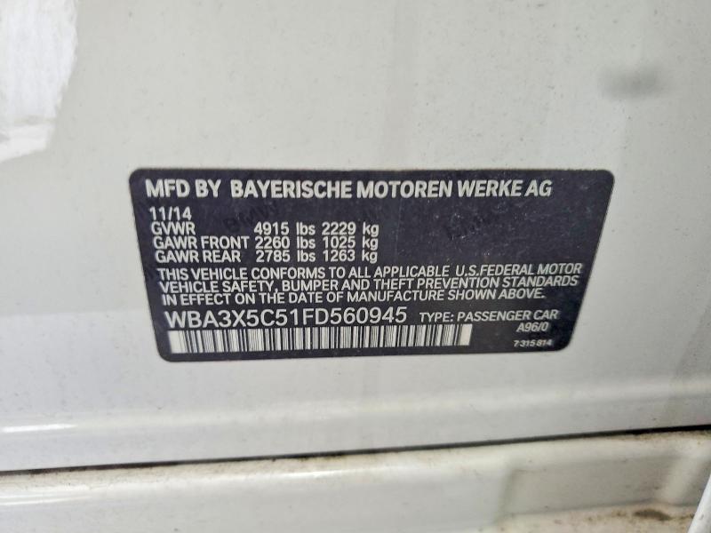 Aukcja sprzedaży 2015 Bmw 328, vin: WBA3X5C51FD560945, numer aukcji: 62974726