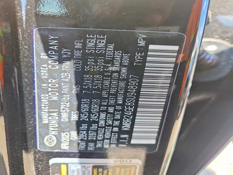 66009096 :رقم المزاد ، KM8R24GE8SU948907 vin ، 2025 Hyundai Palisade مزاد بيع