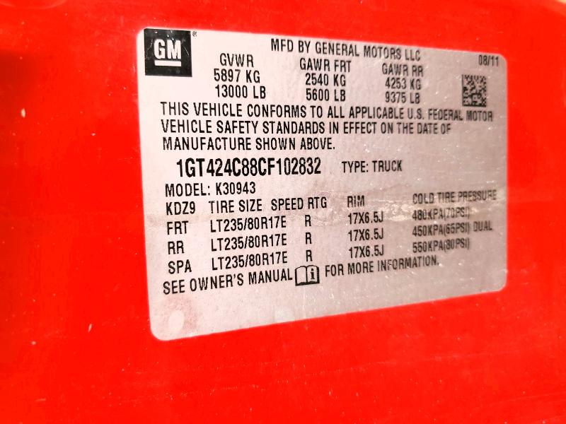 Продаж на аукціоні авто 2012 Gmc Sierra, vin: 1GT424C88CF102832, номер лоту: 65527616