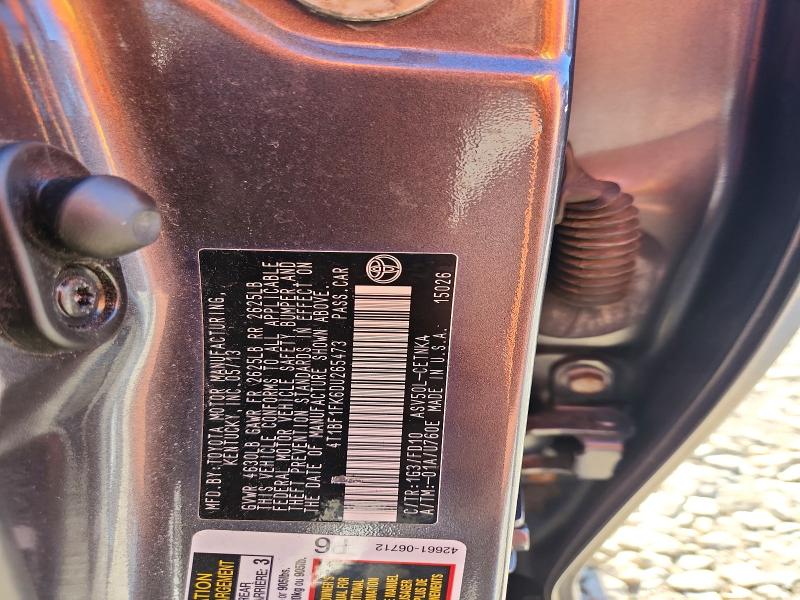 Продажа на аукционе авто 2013 Toyota Camry, vin: 4T1BF1FK6DU265473, номер лота: 63996426