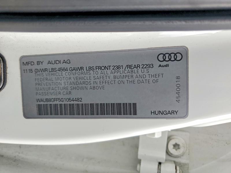 Aukcja sprzedaży 2016 Audi A3, vin: WAUB8GFF5G1054482, numer aukcji: 62988276