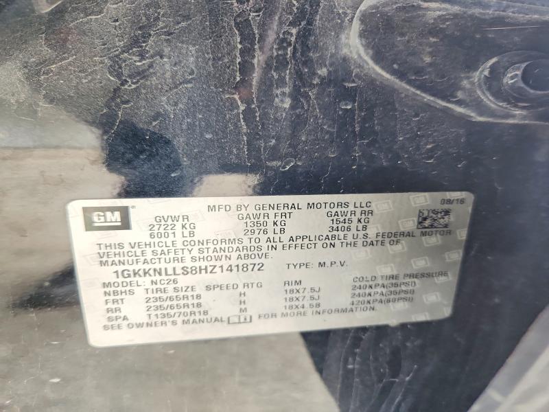 Продажа на аукционе авто 2017 Gmc Acadia, vin: 1GKKNLLS8HZ141872, номер лота: 65112886