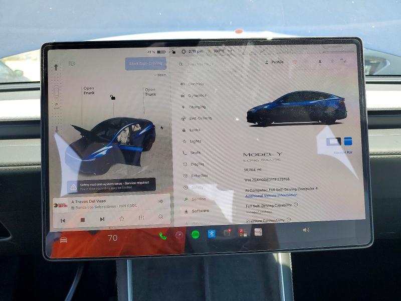 2026 Tesla Model Y მანქანა იყიდება აუქციონზე, vin: 7SAYGDED1TF378158, აუქციონის ნომერი: 64416326