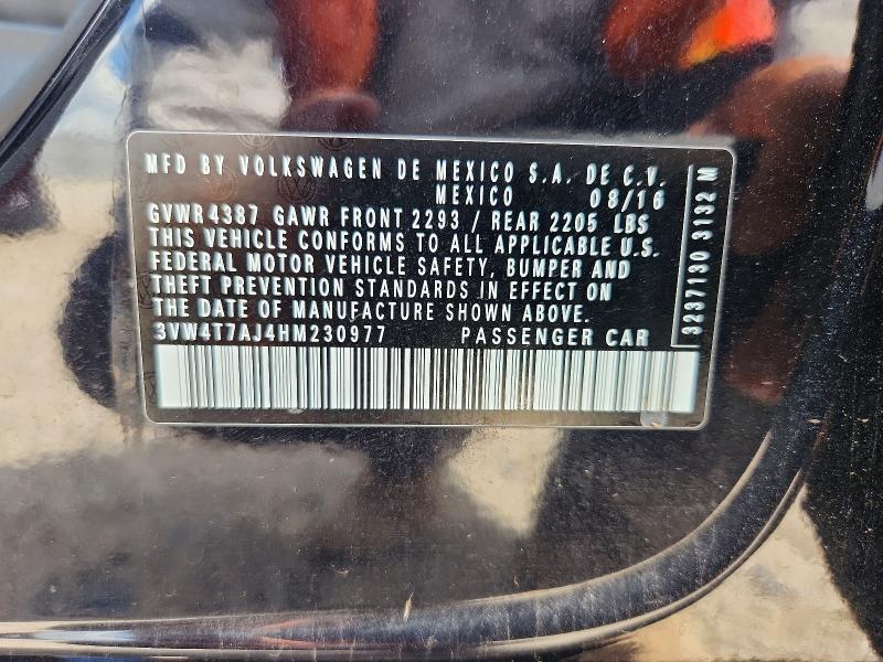 Aukcja sprzedaży 2017 Volkswagen Jetta, vin: 3VW4T7AJ4HM230977, numer aukcji: 64556936