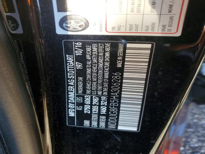 Продаж на аукціоні авто 2017 Mercedes-benz S, vin: WDDUG8FB5HA306286, номер лоту: 62278186