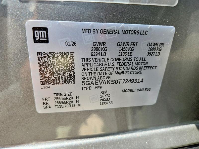 Auction sale of the 2026 Buick Enclave, vin: 5GAEVAKS0TJ249314, lot number: 63598046