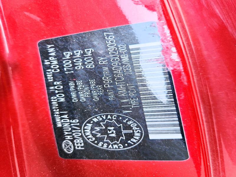 2016 Hyundai Veloster მანქანა იყიდება აუქციონზე, vin: KMHTC6AD9GU290567, აუქციონის ნომერი: 64894476