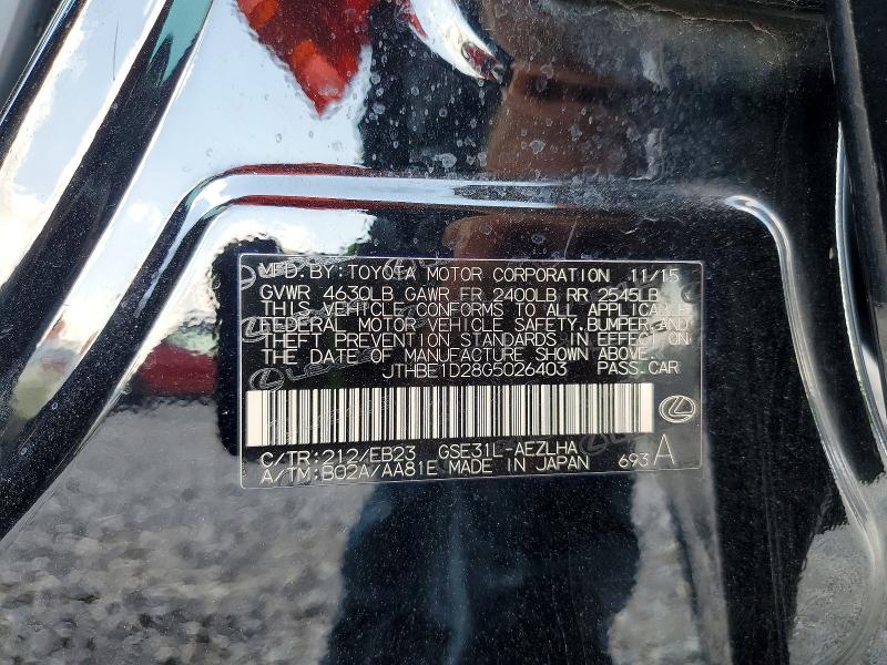 Продаж на аукціоні авто 2016 Lexus Is, vin: JTHBE1D28G5026403, номер лоту: 63945176