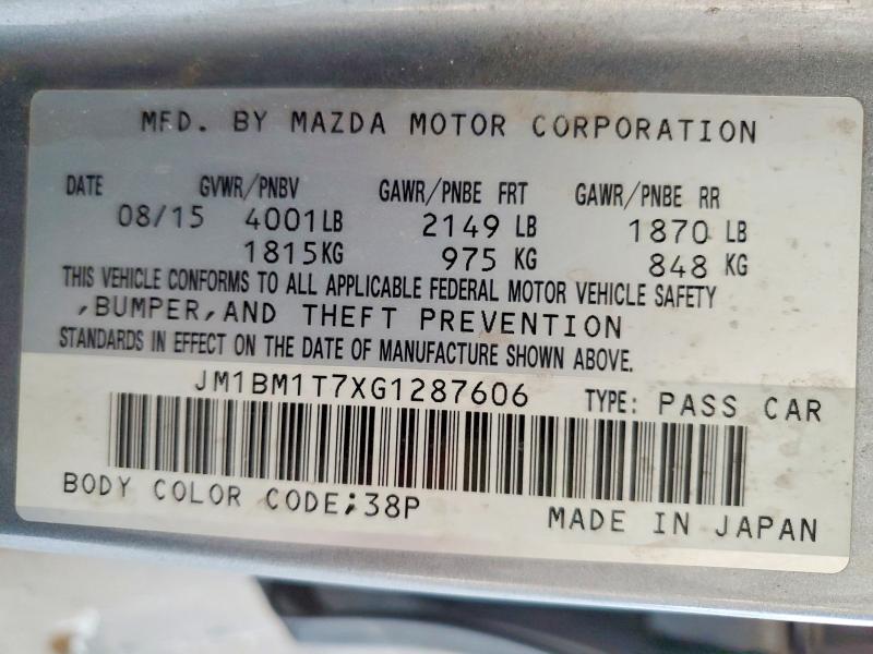 65057546 :رقم المزاد ، JM1BM1T7XG1287606 vin ، 2016 Mazda 3 مزاد بيع