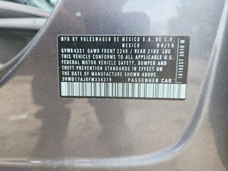Aukcja sprzedaży 2015 Volkswagen Jetta, vin: 3VWD17AJ0FM334319, numer aukcji: 64765586