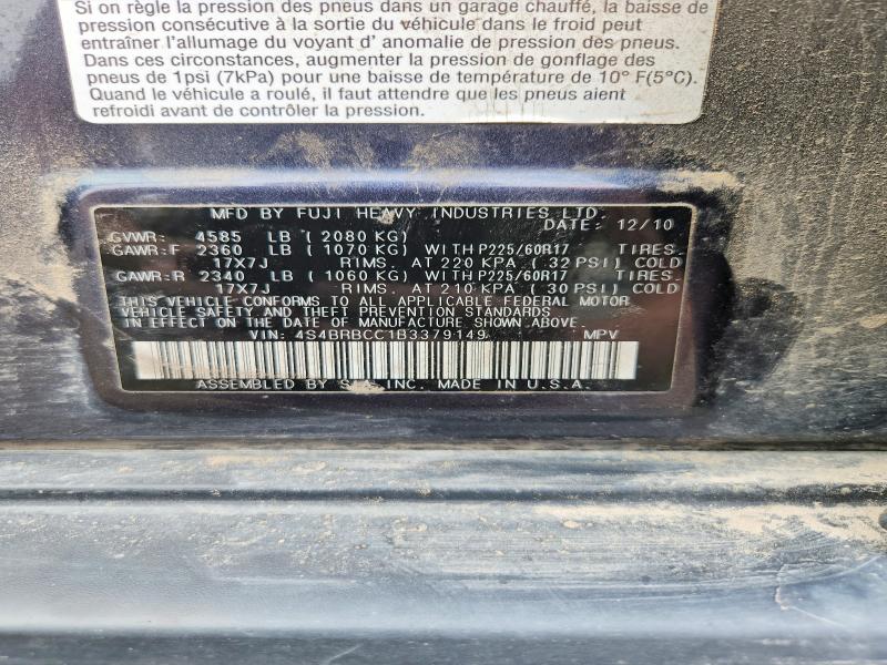 Aukcja sprzedaży 2011 Subaru Outback, vin: 4S4BRBCC1B3379149, numer aukcji: 67130846