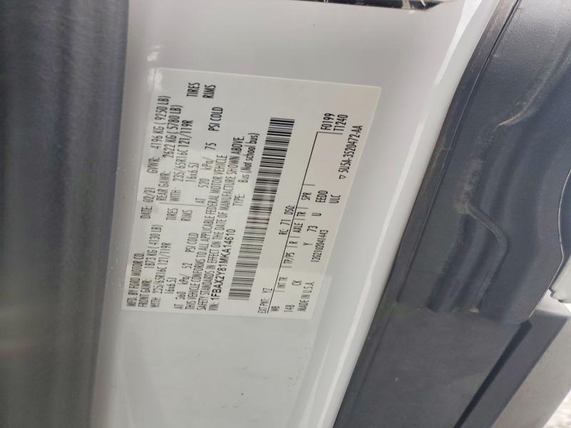2021 Ford Transit მანქანა იყიდება აუქციონზე, vin: 1FBAX2Y81MKA14610, აუქციონის ნომერი: 63561376