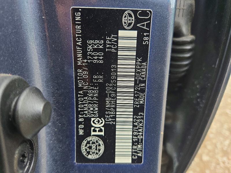 Продажа на аукционе авто 2015 Toyota Corolla, vin: 2T1BPRHE9FC259013, номер лота: 64083076