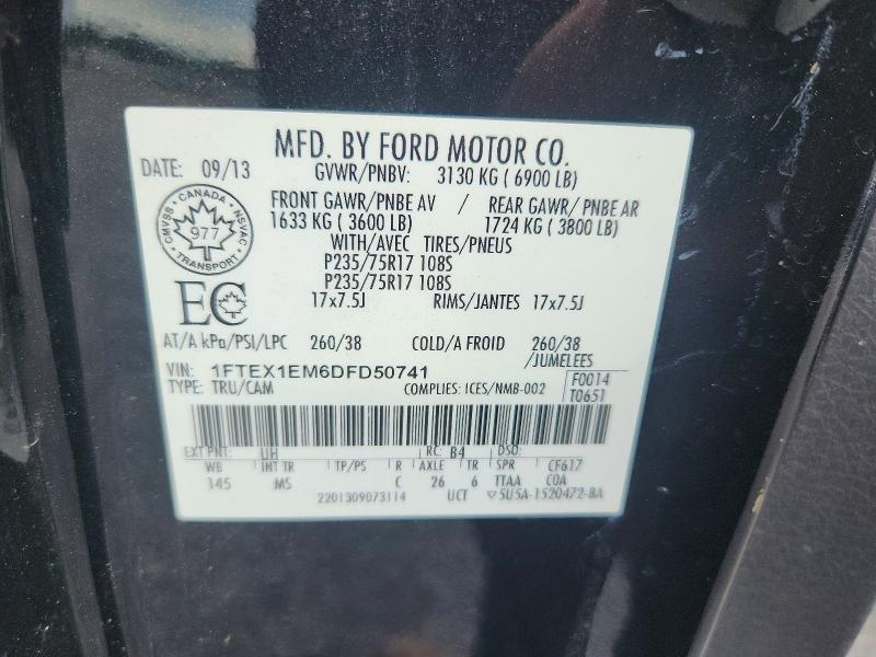 Aukcja sprzedaży 2013 Ford F150, vin: 1FTEX1EM6DFD50741, numer aukcji: 65798446