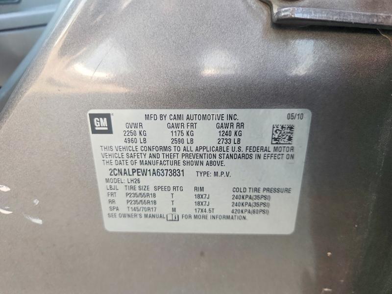 Продажа на аукционе авто 2010 Chevrolet Equinox, vin: 2CNALPEW1A6373831, номер лота: 63484936