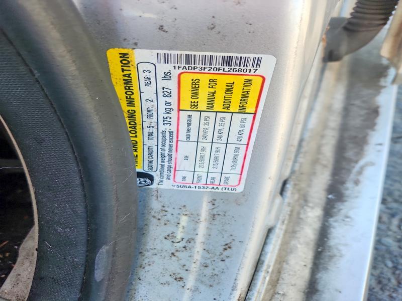 65682426 :رقم المزاد ، 1FADP3F20FL268017 vin ، 2015 Ford Focus مزاد بيع
