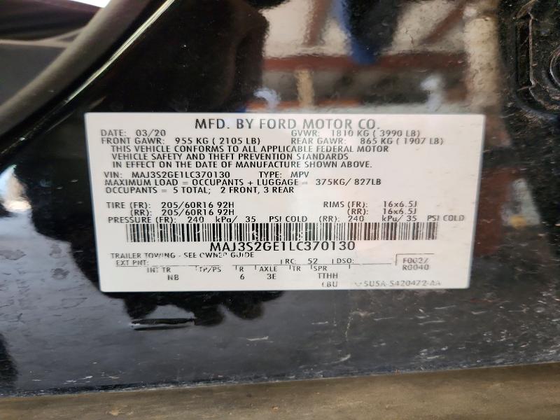 Продаж на аукціоні авто 2020 Ford Ecosport, vin: MAJ3S2GE1LC370130, номер лоту: 63413956