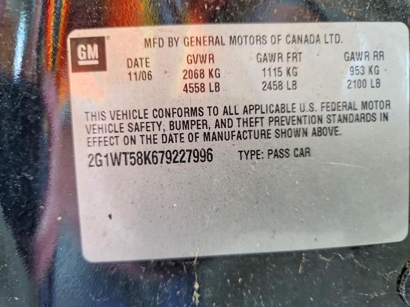 Aukcja sprzedaży 2007 Chevrolet Impala, vin: 2G1WT58K679227996, numer aukcji: 63265916