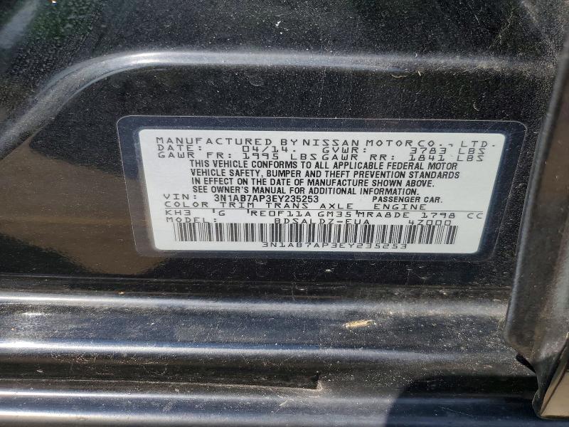 Aukcja sprzedaży 2014 Nissan Sentra, vin: 3N1AB7AP3EY235253, numer aukcji: 66467036