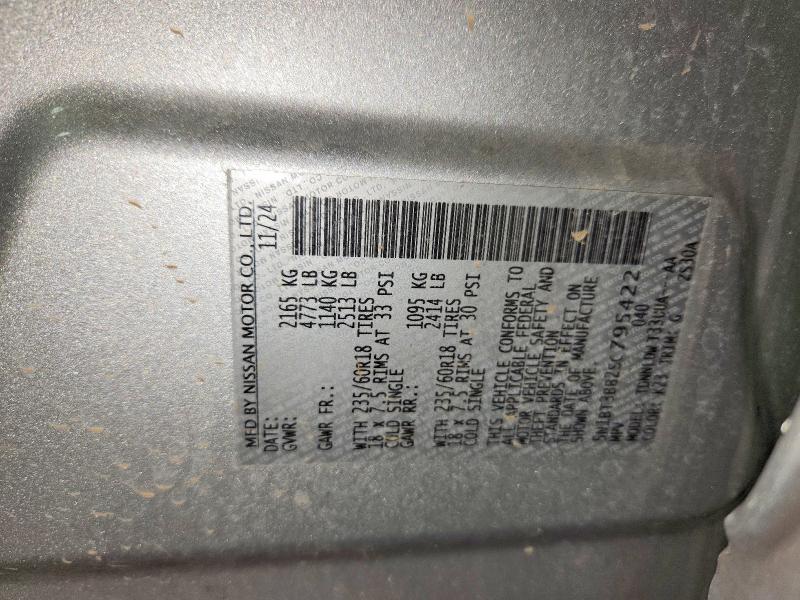 2025 Nissan Rogue მანქანა იყიდება აუქციონზე, vin: 5N1BT3BB2SC795422, აუქციონის ნომერი: 64277166