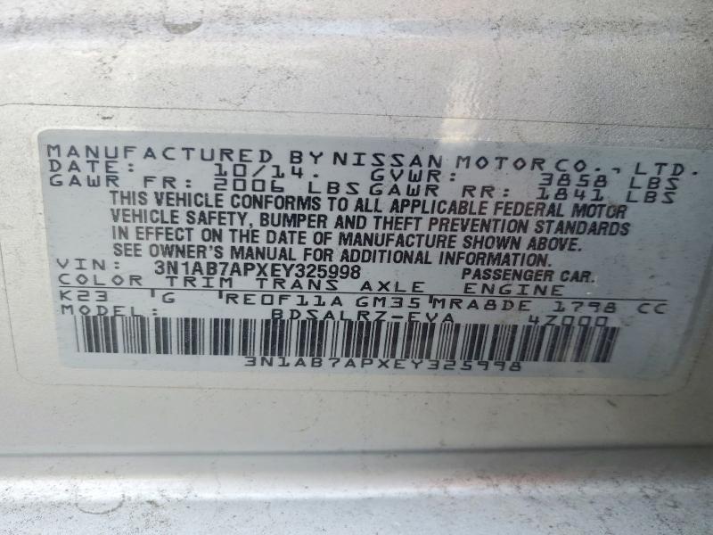 Продажа на аукционе авто 2014 Nissan Sentra, vin: 3N1AB7APXEY325998, номер лота: 64639606
