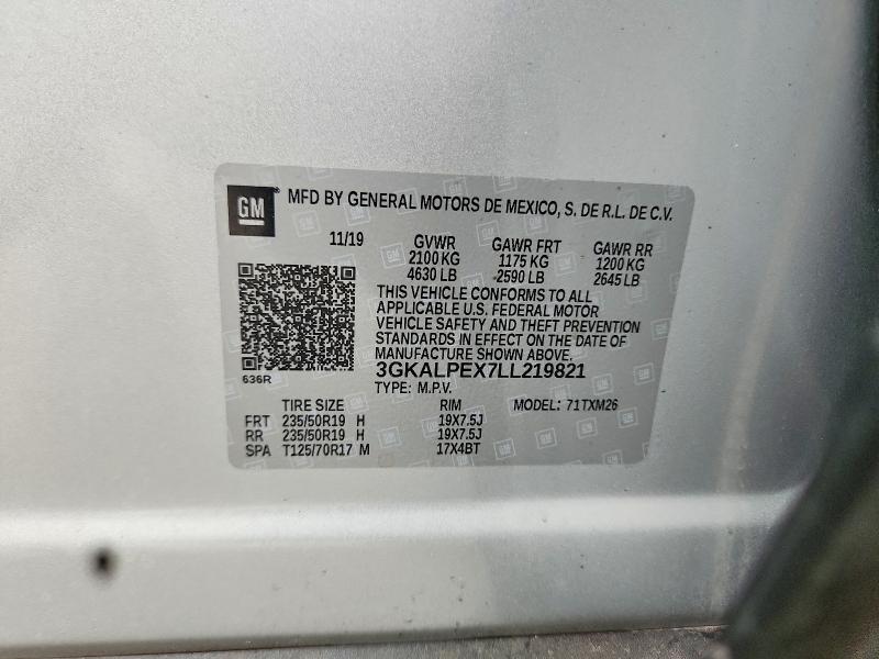 Aukcja sprzedaży 2020 Gmc Terrain, vin: 3GKALPEX7LL219821, numer aukcji: 66986126