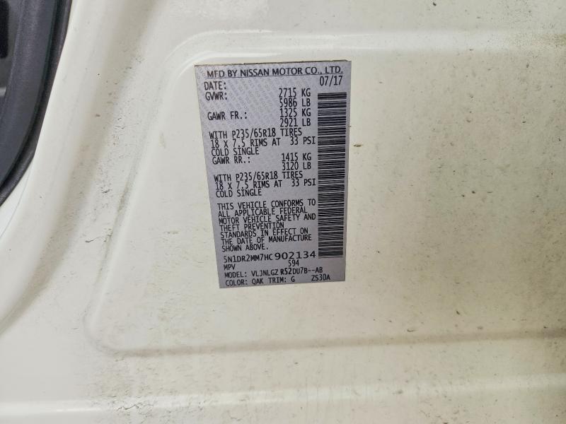 Aukcja sprzedaży 2017 Nissan Pathfinder, vin: 5N1DR2MM7HC902134, numer aukcji: 64187526