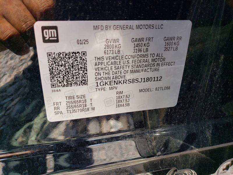 Aukcja sprzedaży 2025 Gmc Acadia, vin: 1GKENKRS8SJ180112, numer aukcji: 63140546