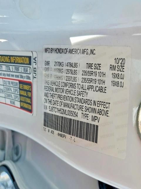 Aukcja sprzedaży 2021 Acura Rdx, vin: 5J8TC1H52ML005054, numer aukcji: 64263666