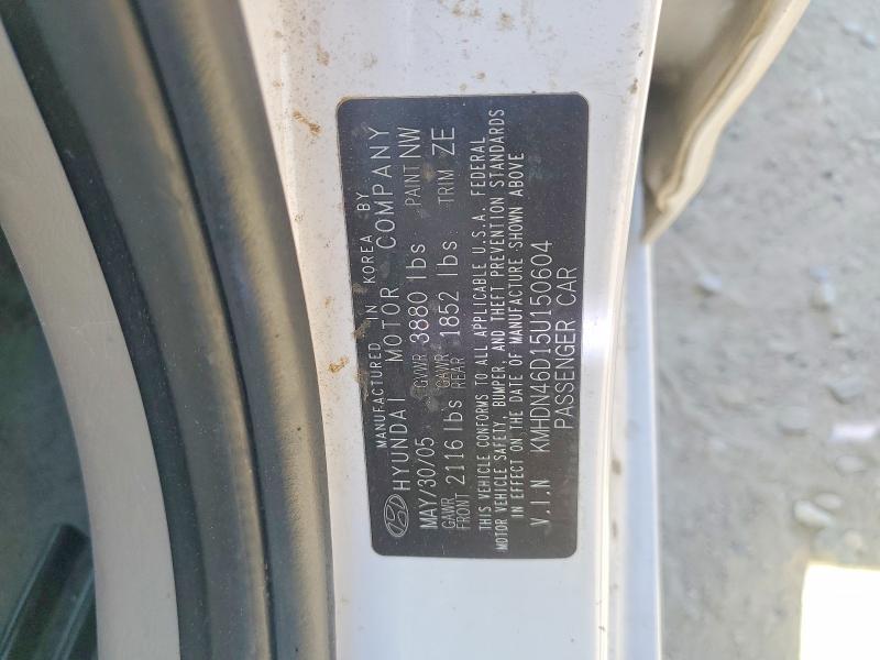 Продажа на аукционе авто 2005 Hyundai Elantra, vin: KMHDN46D15U150604, номер лота: 65332416