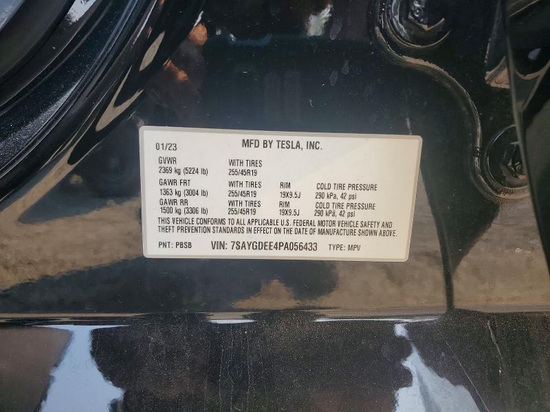2023 Tesla Model Y მანქანა იყიდება აუქციონზე, vin: 7SAYGDEE4PA056433, აუქციონის ნომერი: 66529466